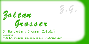 zoltan grosser business card